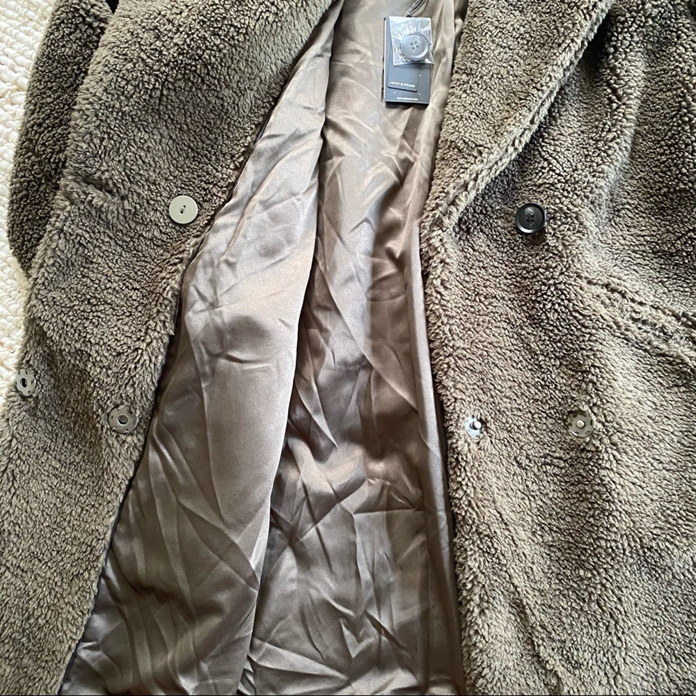 Lucky Brand Teddy Fuzzy Double-Breasted Coat - Picture 6 of 6